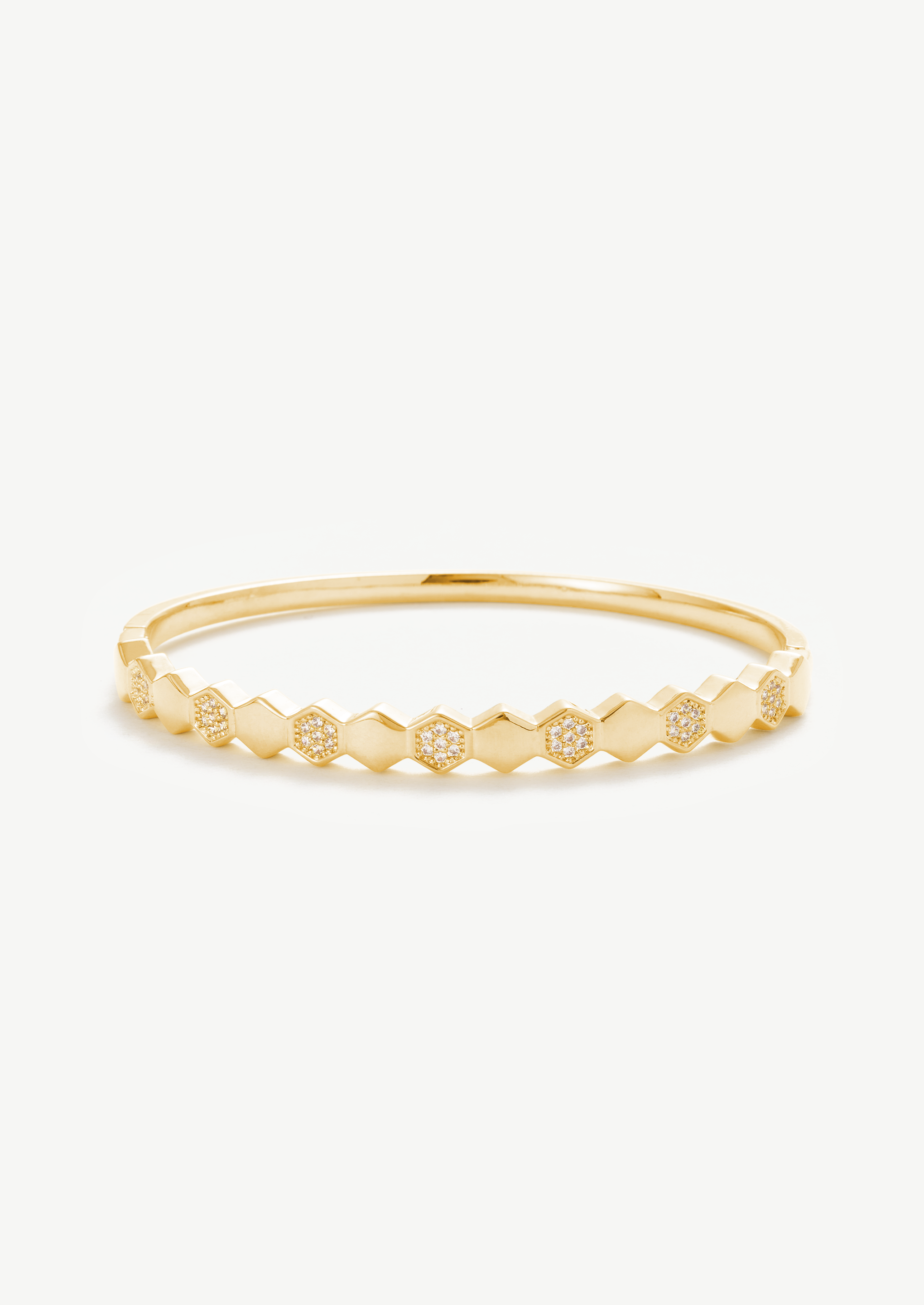 Geometric Sparkle Bangle Bracelet