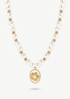 Flower Pearl Pendant Necklace