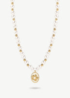 Flower Pearl Pendant Necklace