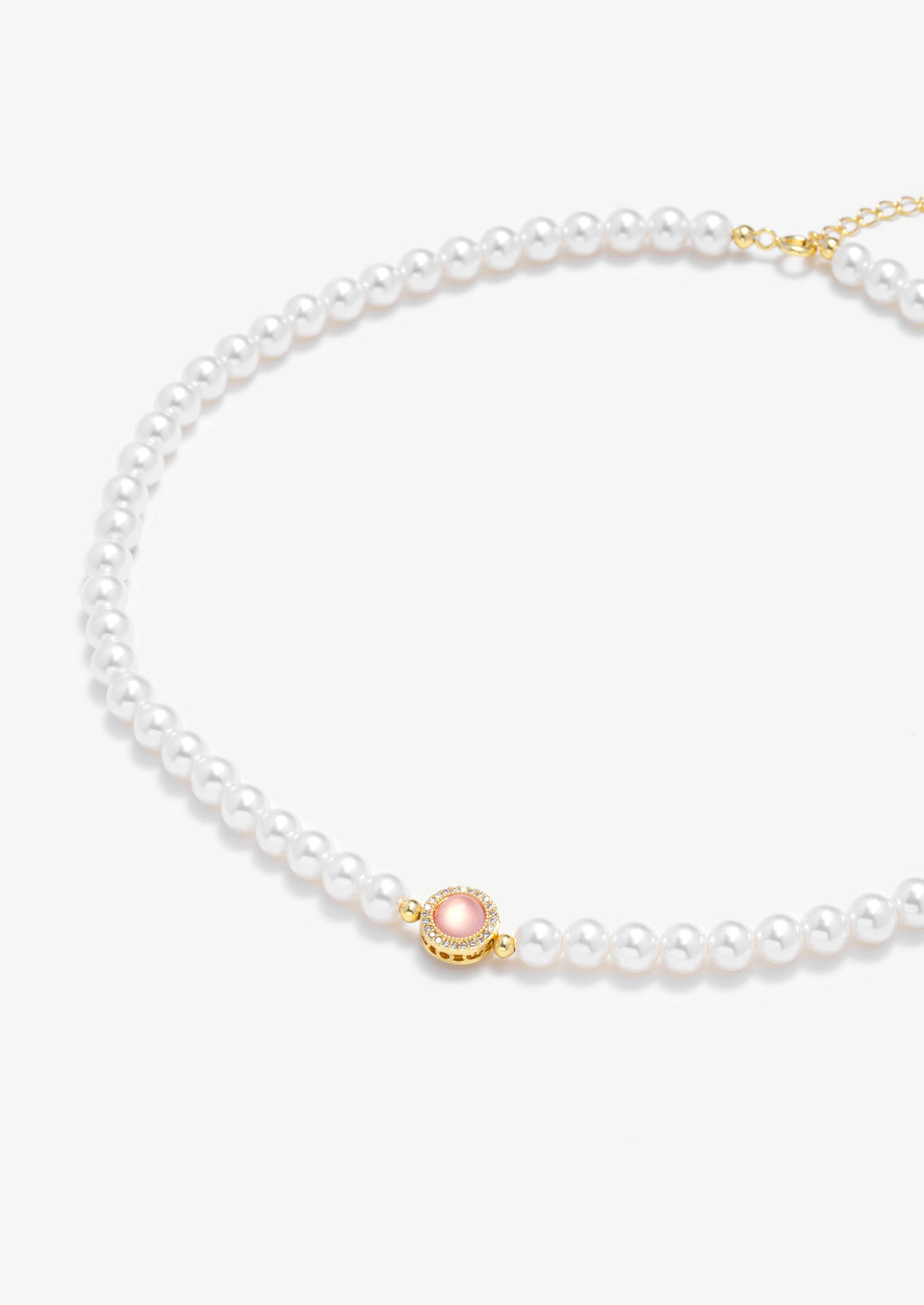 Crystal Pearl Beaded Necklace