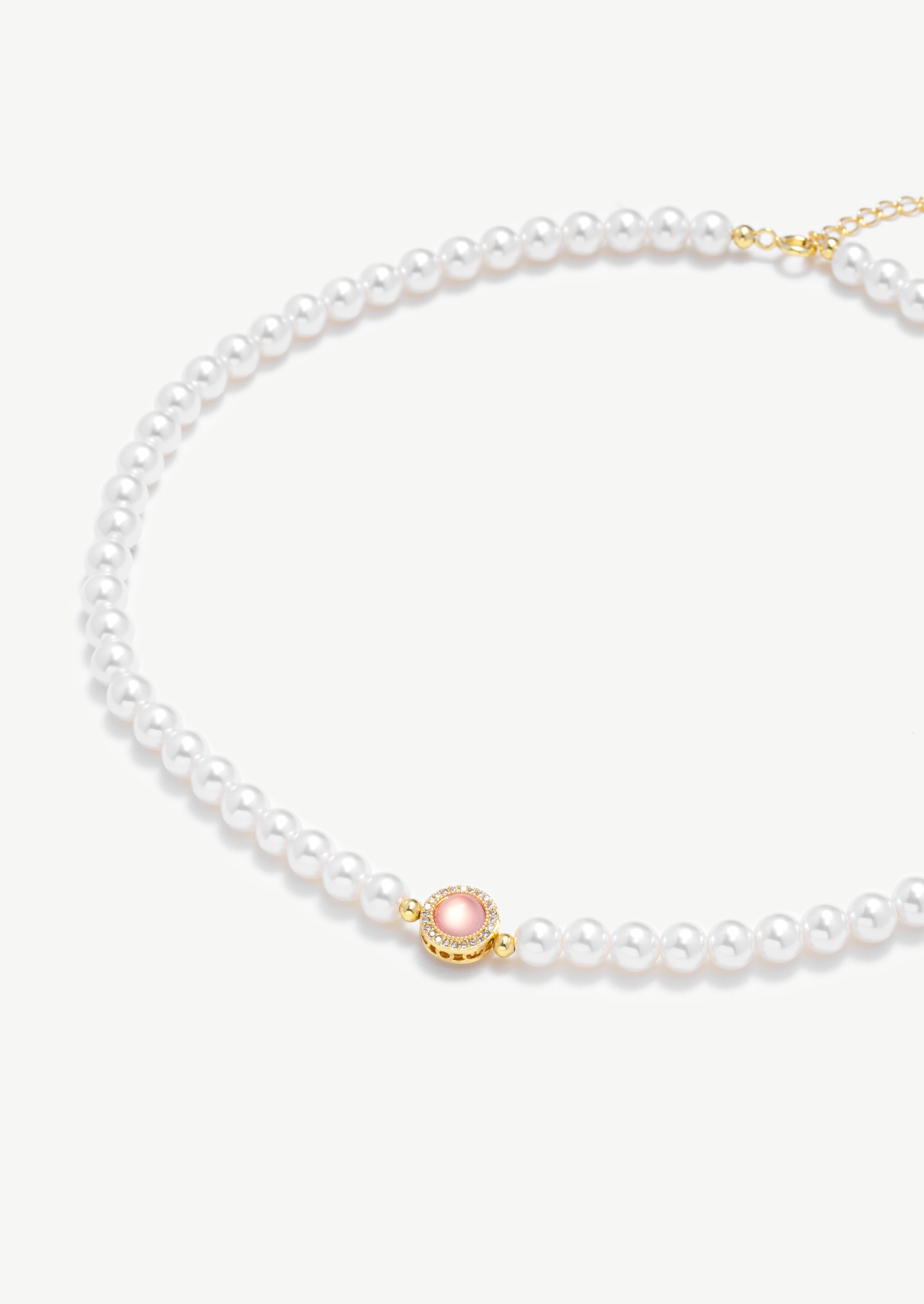 Crystal Pearl Beaded Necklace