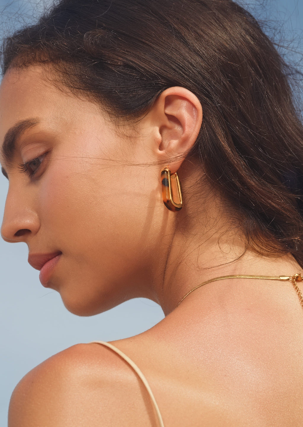 Gradient Square Hoop Earrings