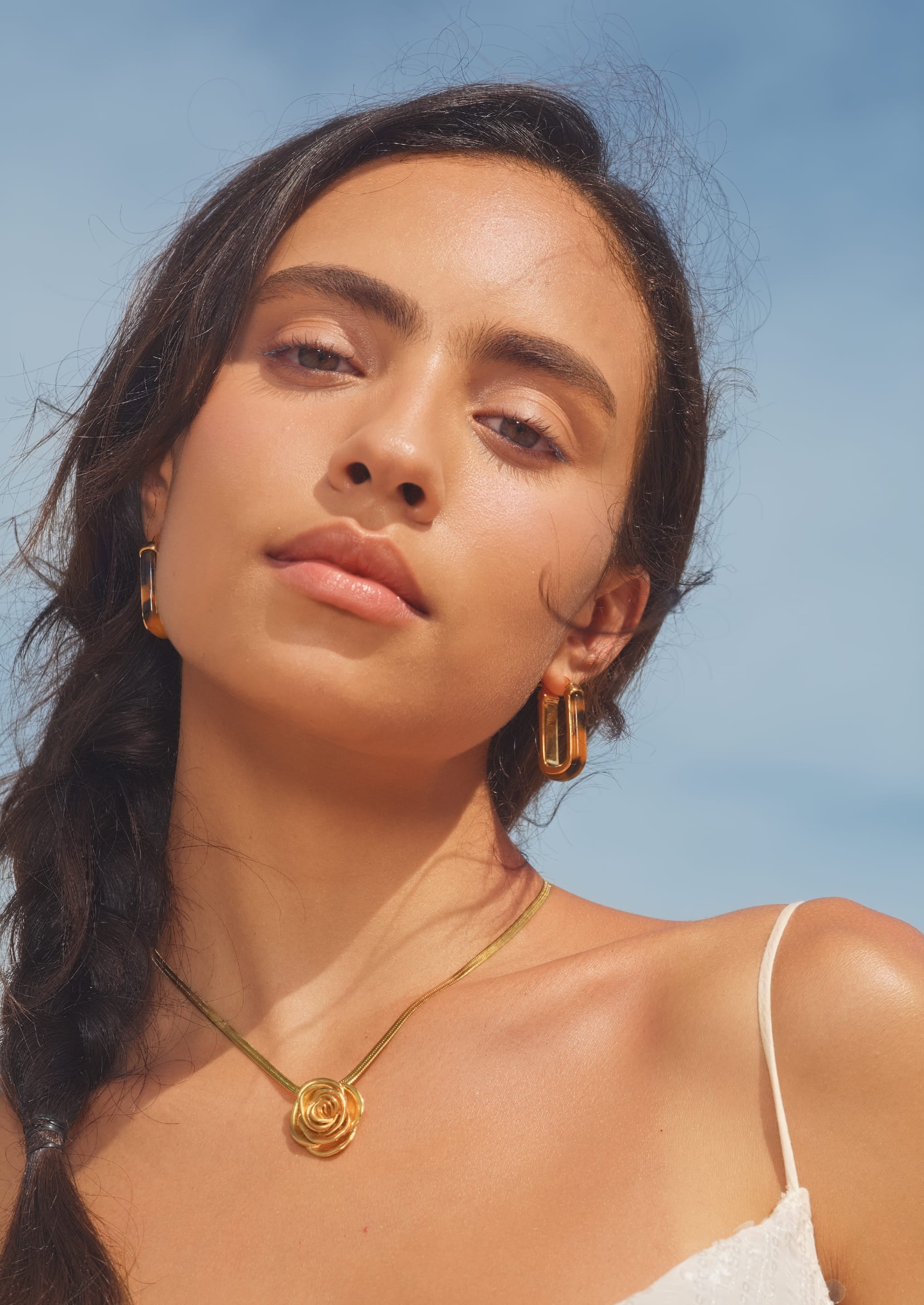 Gradient Square Hoop Earrings