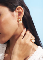 Molten Gemstone Stud Earrings