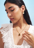 Molten Gemstone Stud Earrings