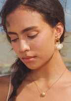 Horseshoe Pearl Pendant Necklace