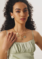 Irregular Flower Charm Necklace