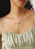 Floral Pearl Pendant Necklace