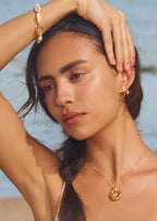 Starfish Shell Pearl Stud Earrings