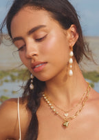 Heart Pendant Double Chain Necklace