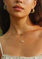 Double Heart Chain Necklace