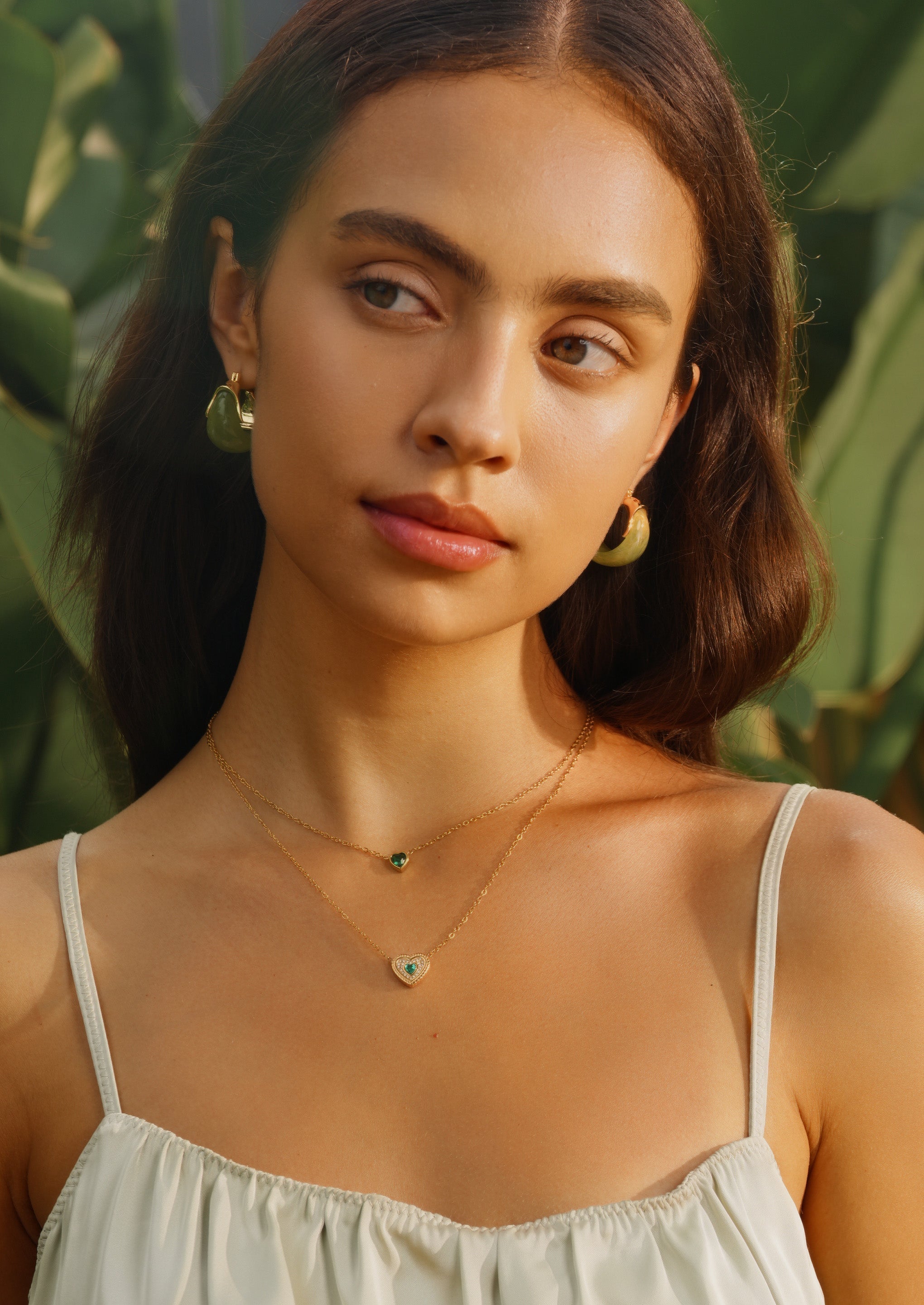 Double Heart Chain Necklace