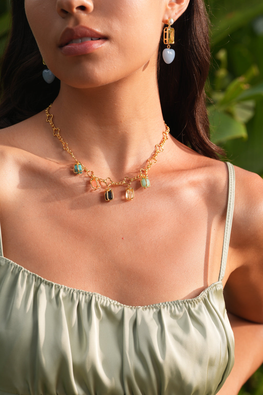 Iridescent Cube Necklace