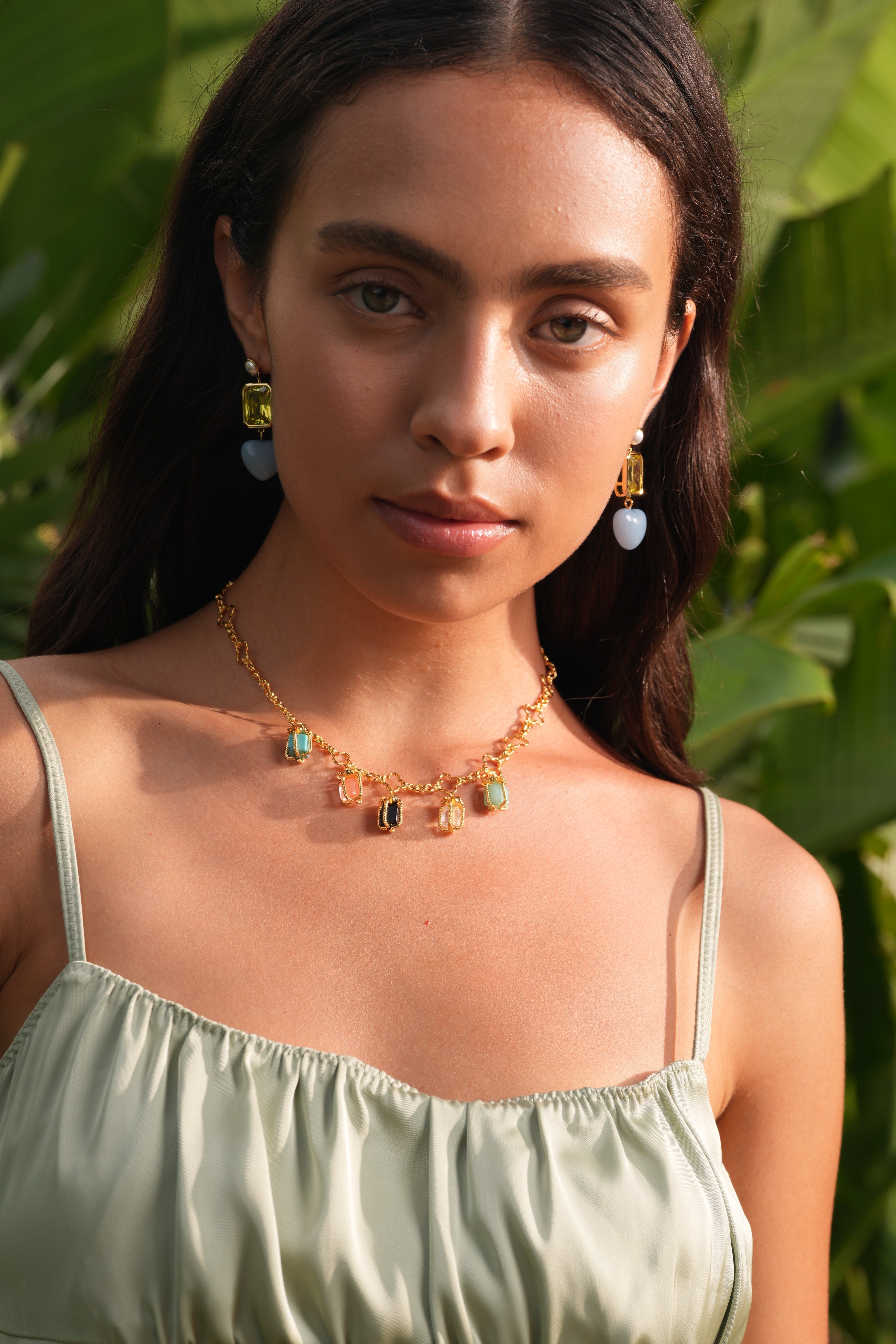 Iridescent Cube Necklace