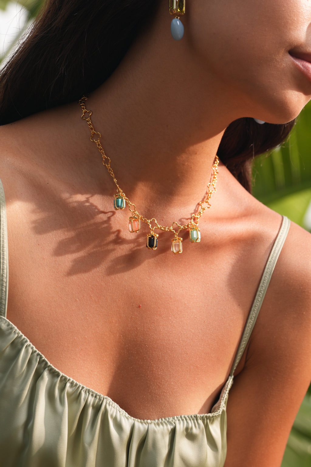 Iridescent Cube Necklace