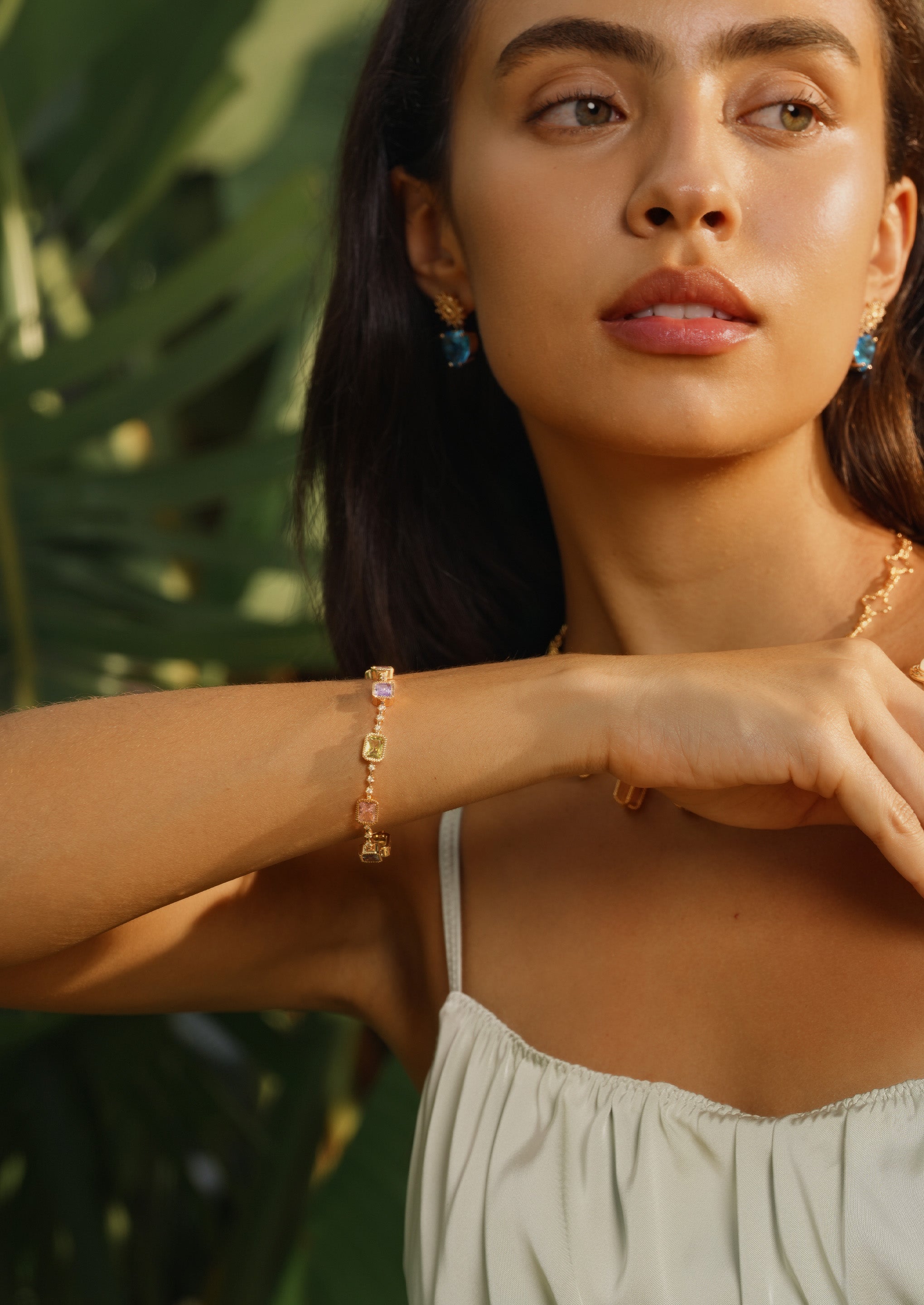 Colored Gemstone Bracelet