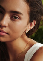 Cross Pearl Stud Earrings