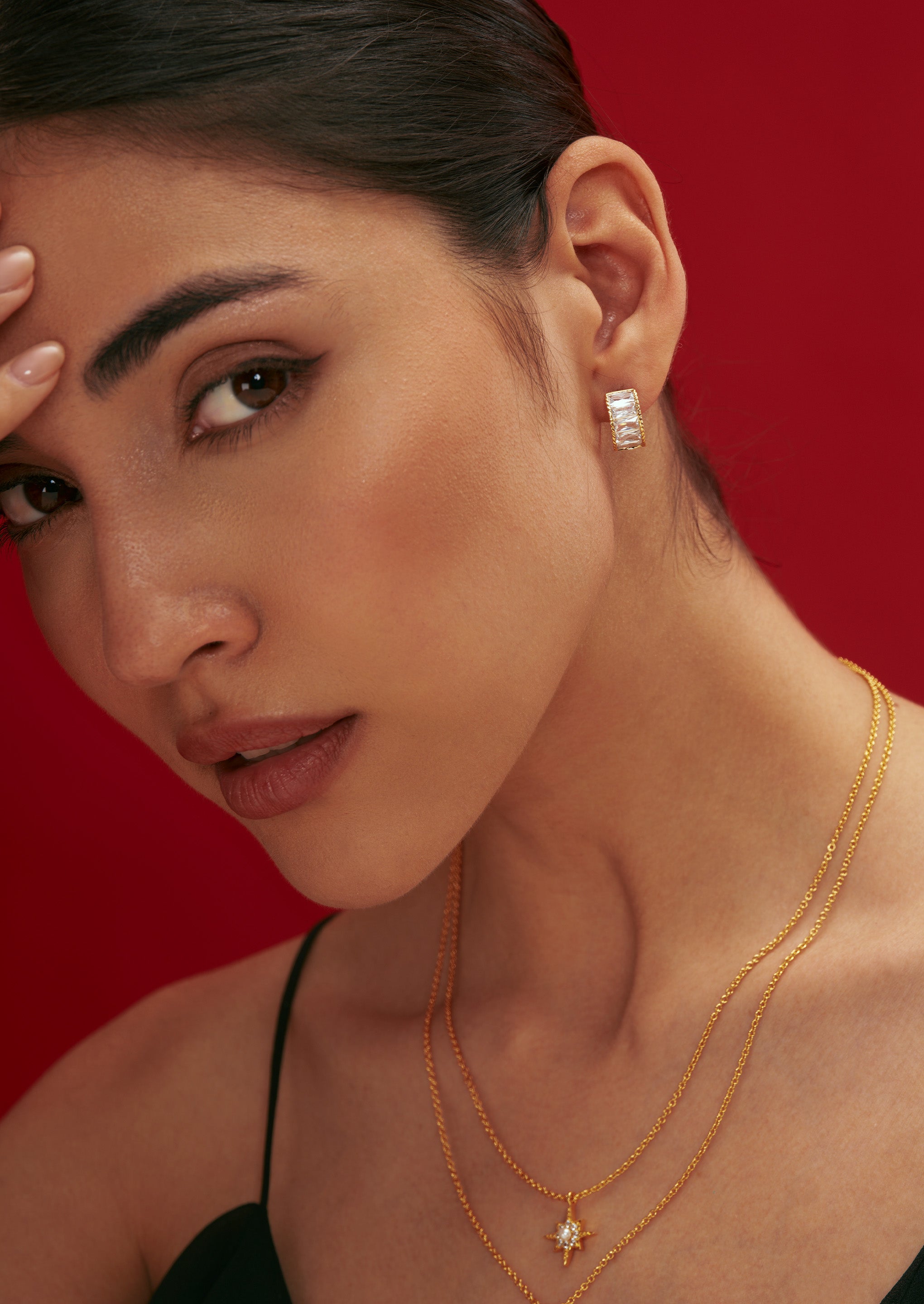 Cluster Hoop Earrings