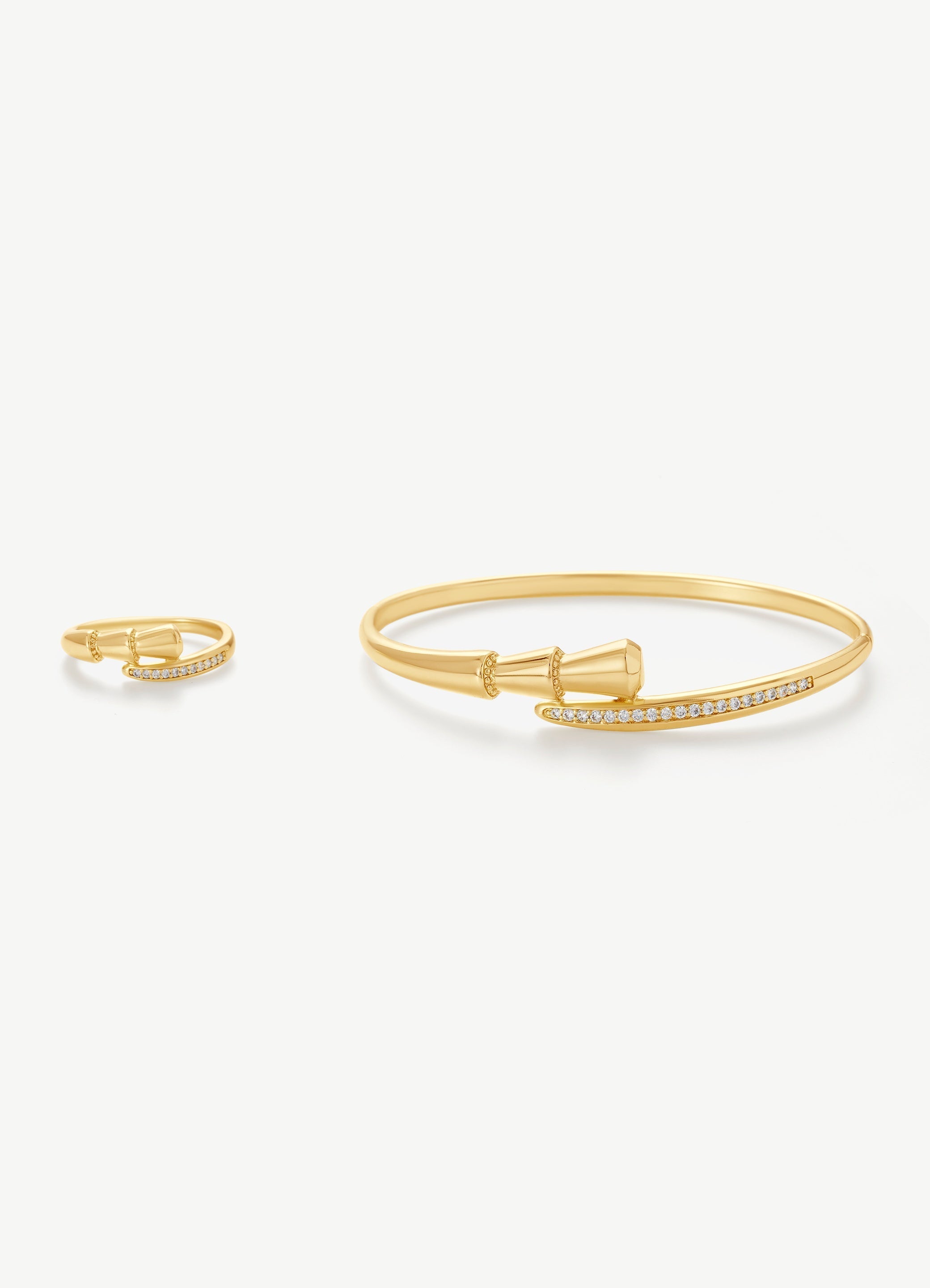 Bamboo Bracelet Ring Set