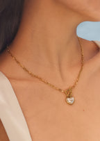 Shimmering Heart Pendant Necklace