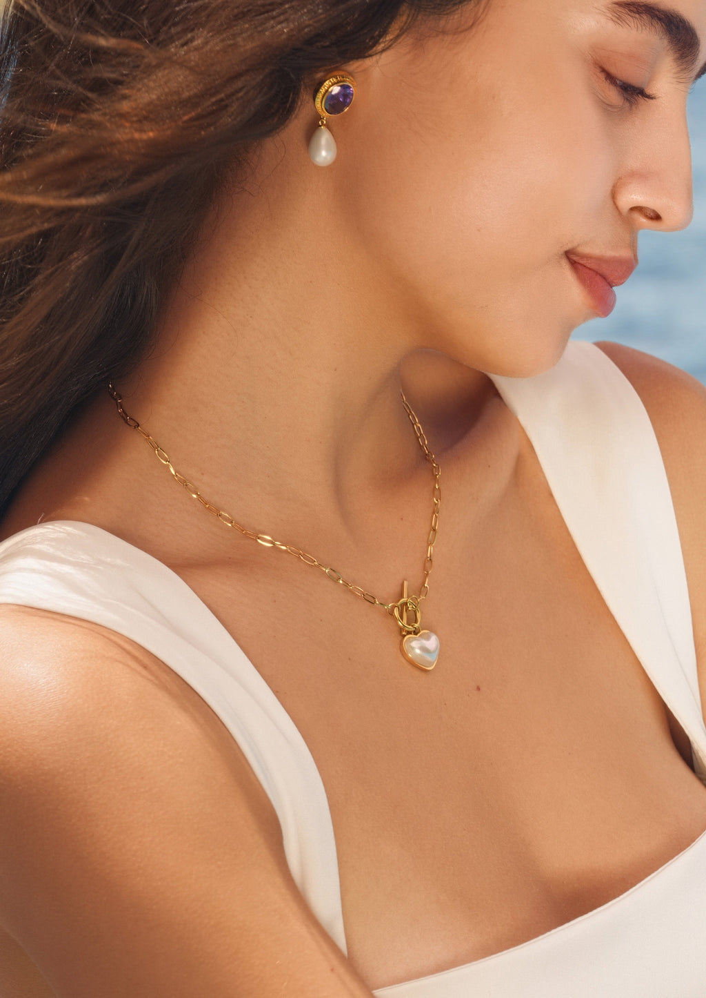 Shimmering Heart Pendant Necklace