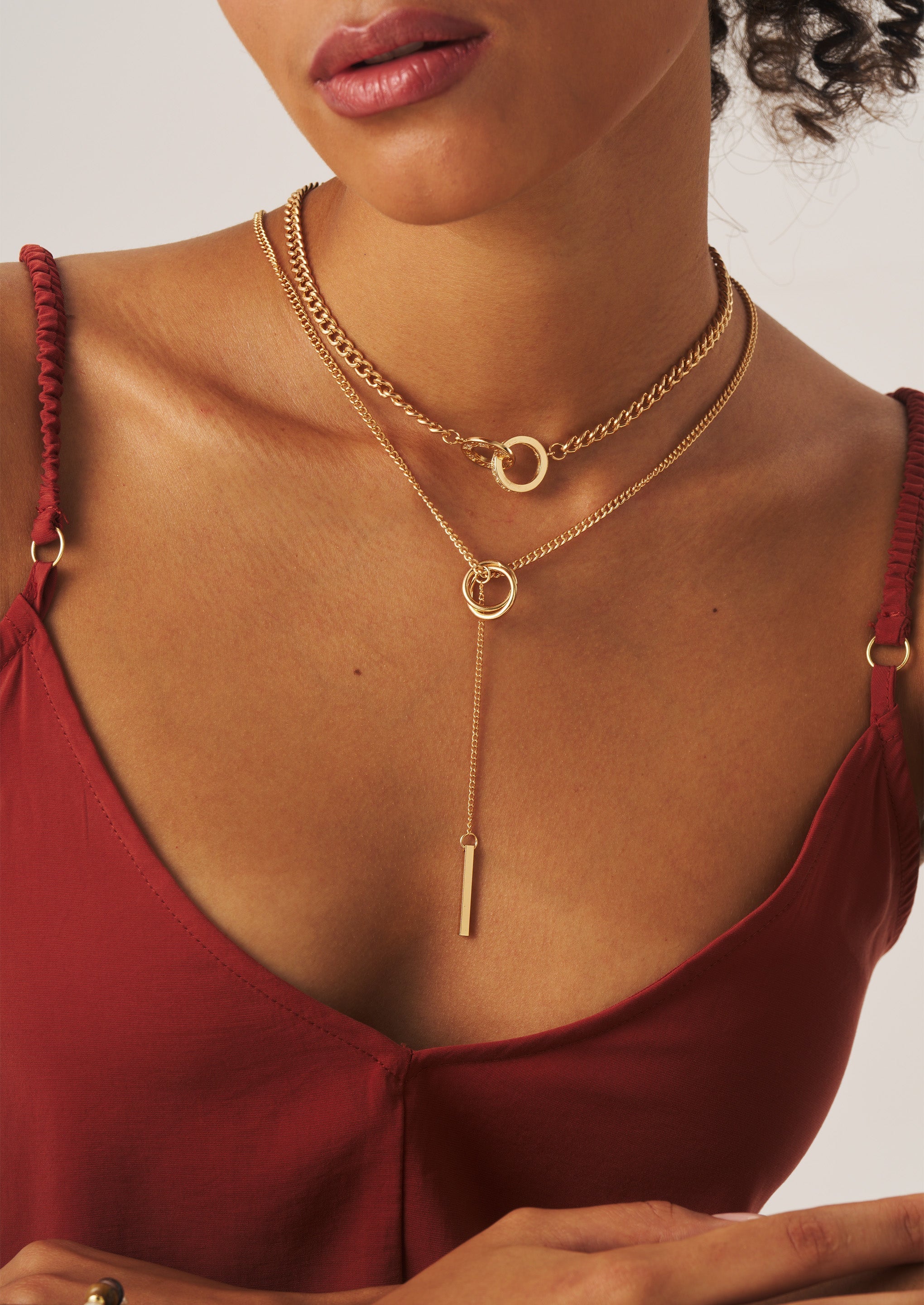 Layered Gold Chain Necklace