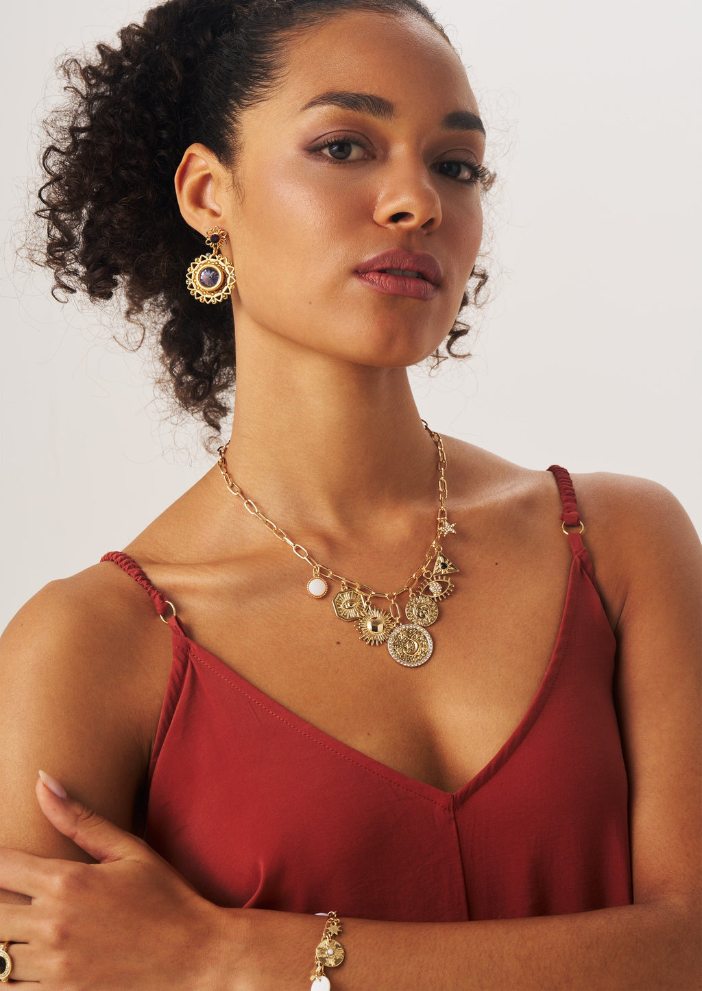 Sun Charm Pendant Necklace