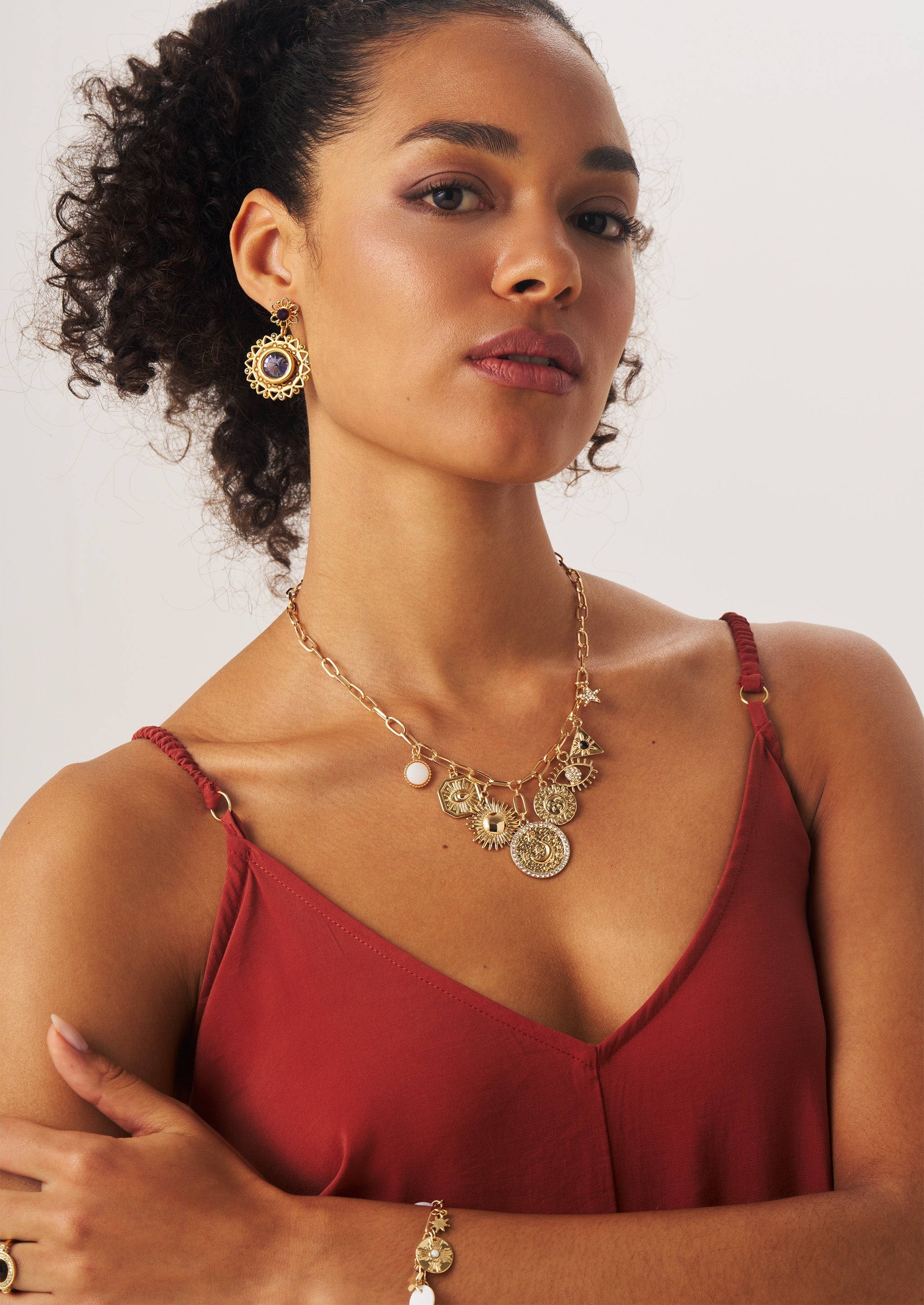 Sun Charm Pendant Necklace