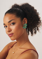 Turquoise Flower Earrings