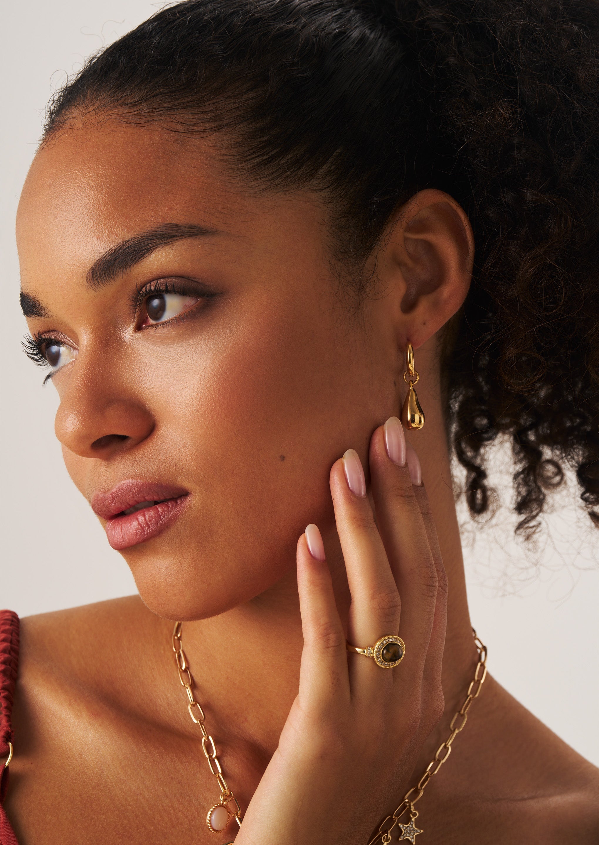 Teardrop Pendant Earrings