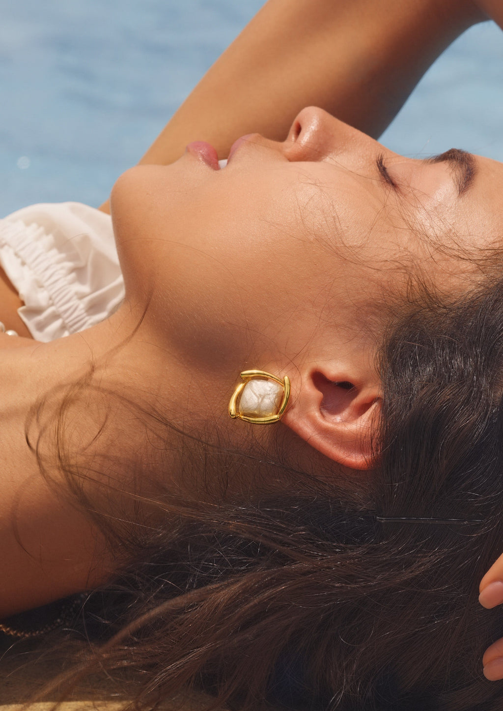 Square Swirl Stud Earrings