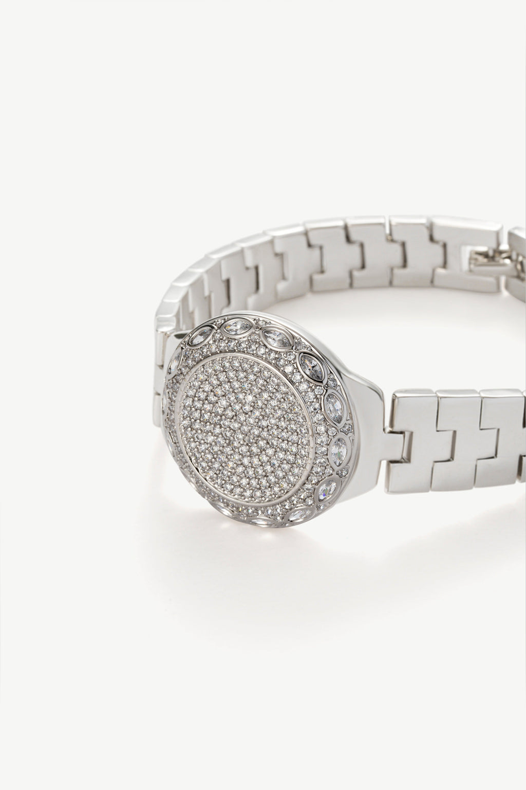 Pave Cluster Watch Bracelet
