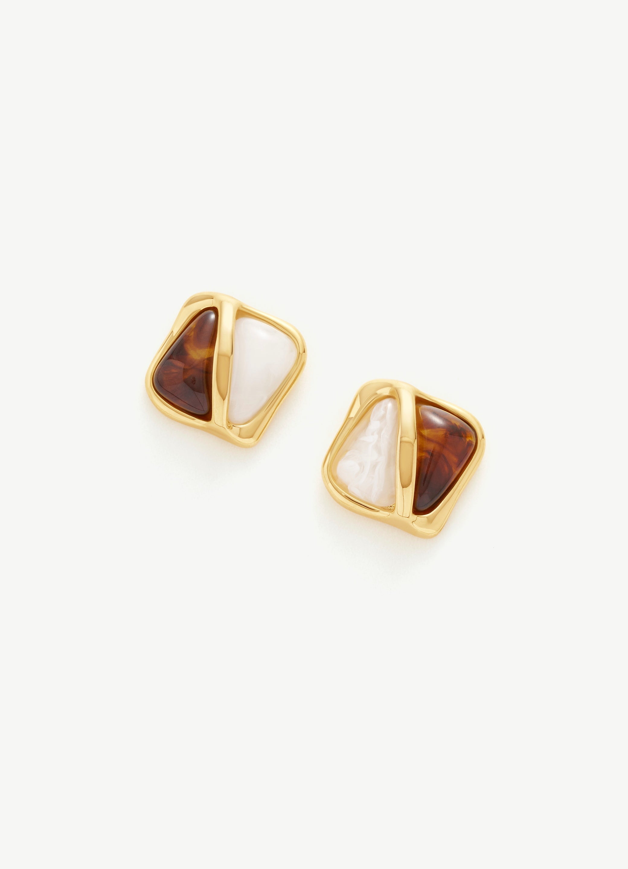 Geometric Interweaving Stud Earrings