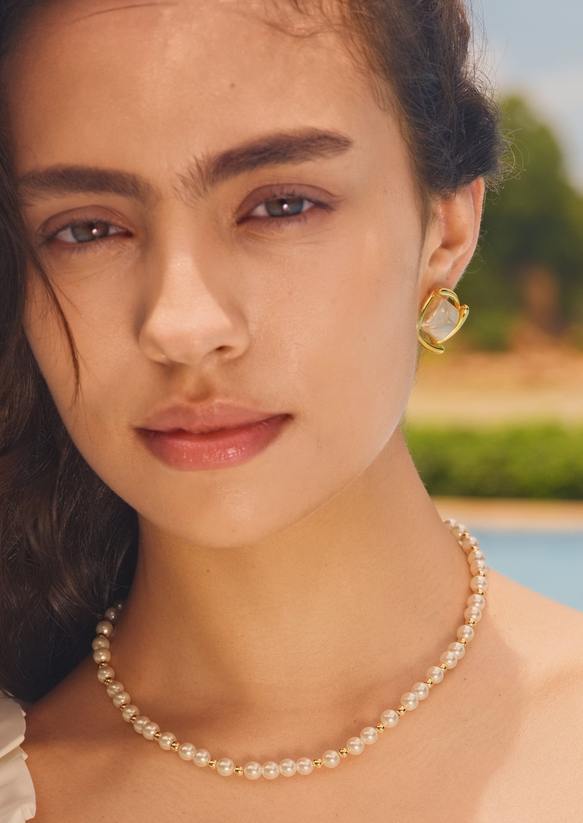 Square Swirl Stud Earrings