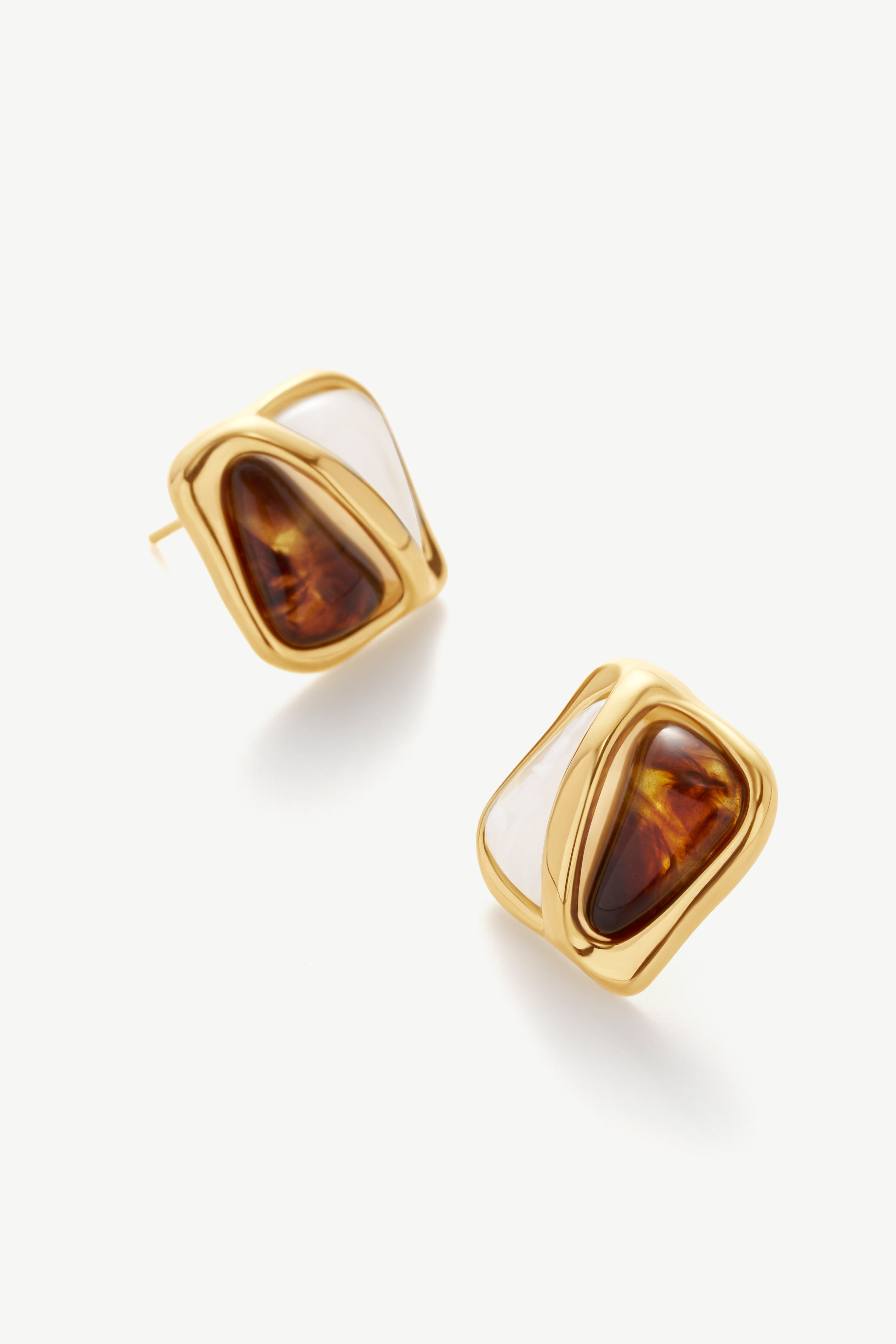 Geometric Interweaving Stud Earrings