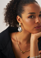 Mixed Seashell Drop Earrings