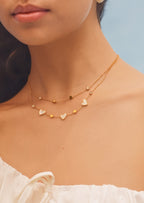 Heart Gemstone Layered Necklace