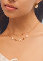 Heart Gemstone Layered Necklace
