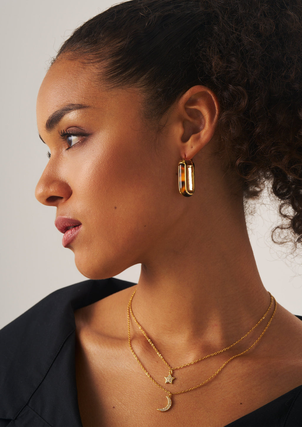 Gradient Square Hoop Earrings