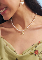 Flower Pearl Pendant Necklace