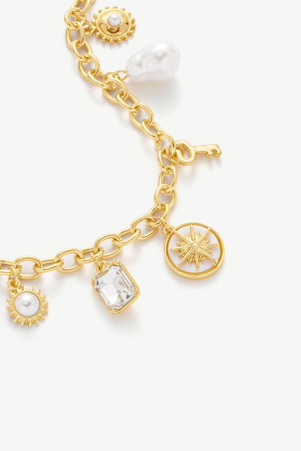 Vintage Geometric Charm Bracelet