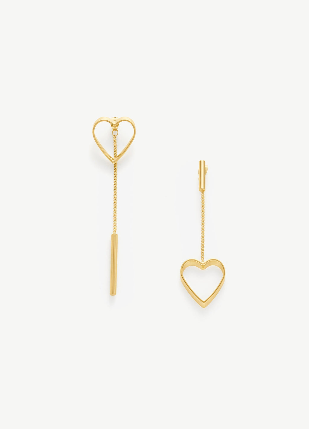 Asymmetric Heart Drop Earrings