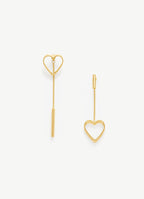 Asymmetric Heart Drop Earrings