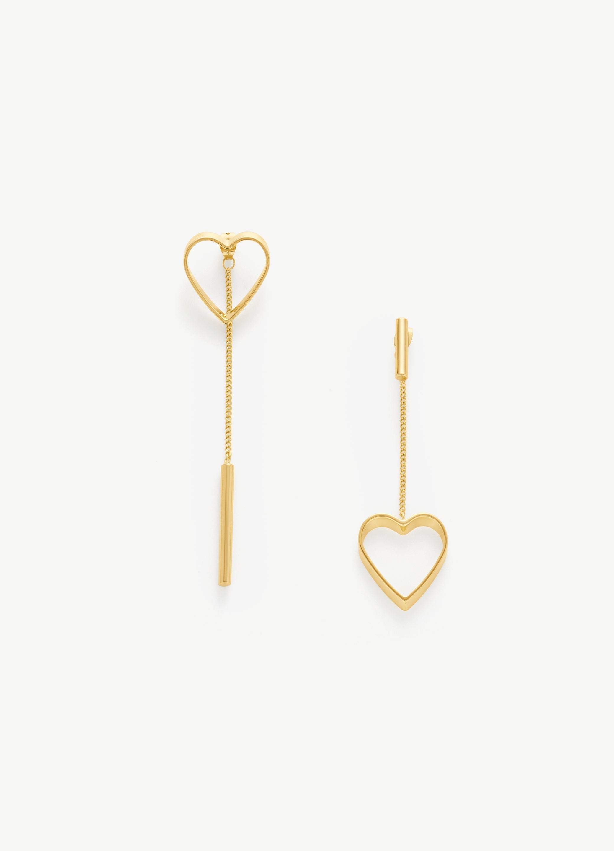 Asymmetric Heart Drop Earrings