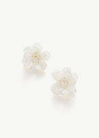 Petal Pearl Flower Earrings