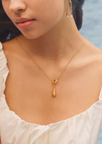 Teardrop Ring Pendant Necklace