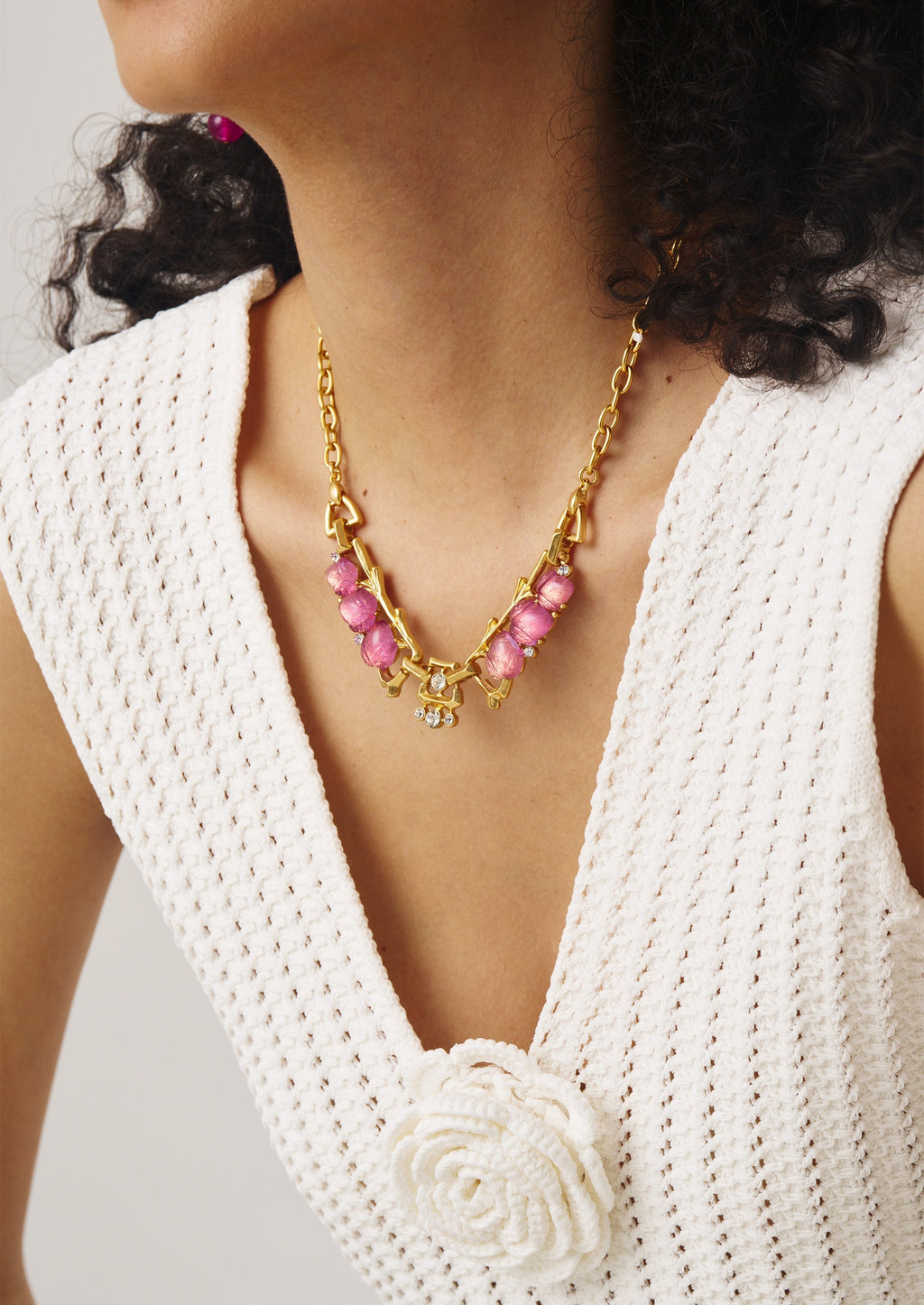 Gemstone Gold Chain Necklace