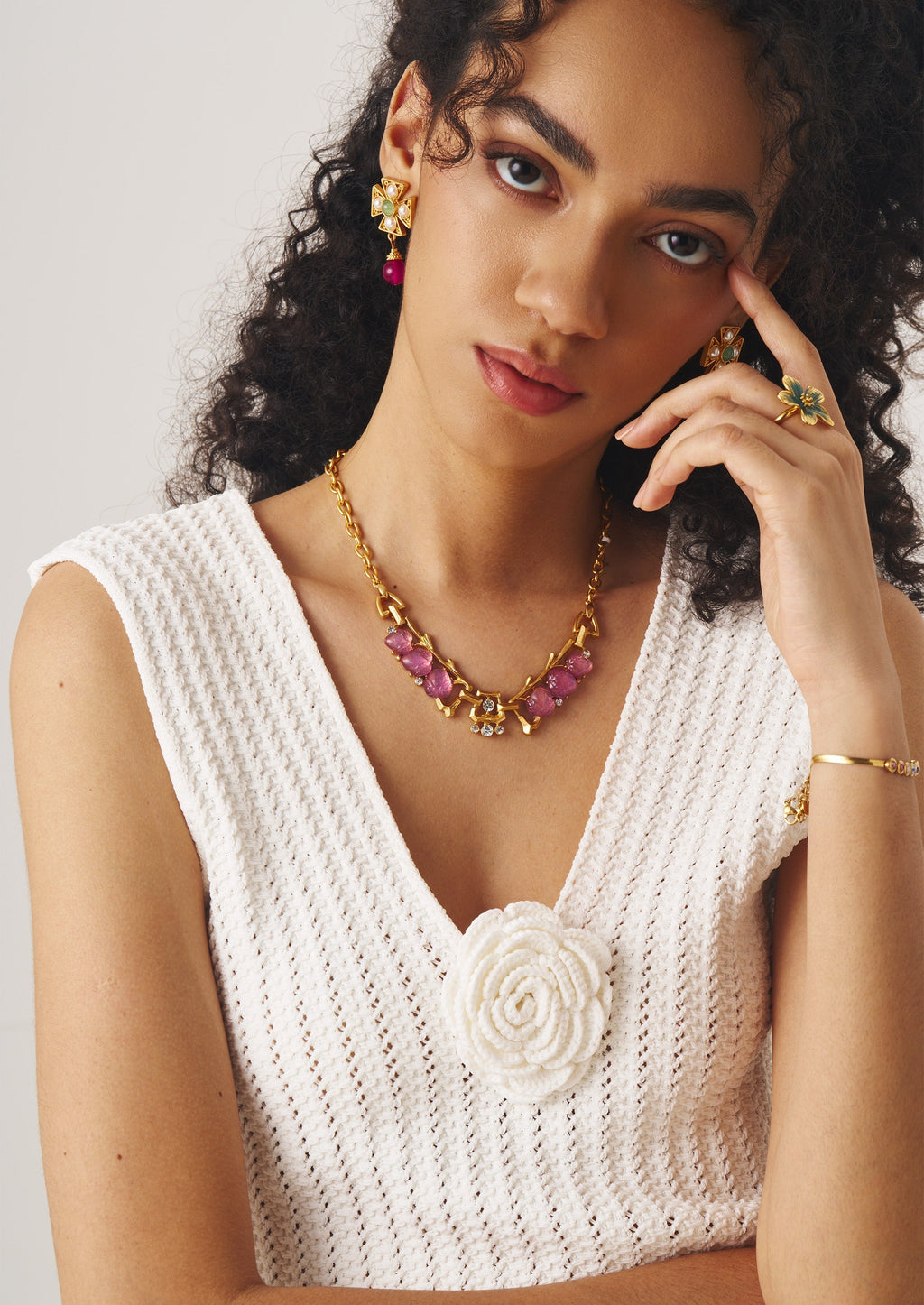 Gemstone Gold Chain Necklace