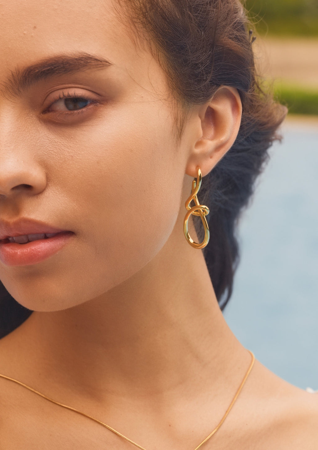 Abstract Line Drop Earrings