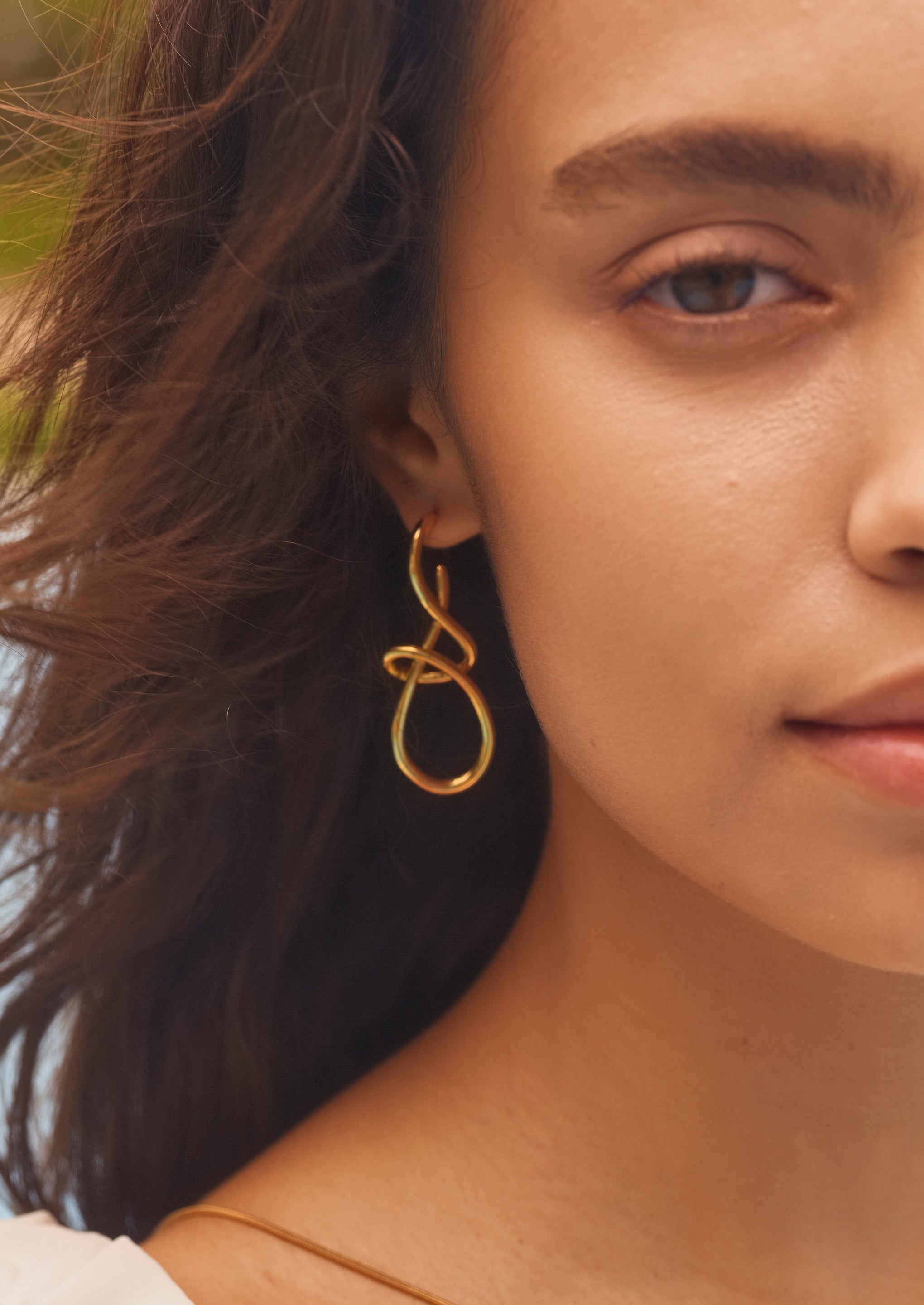 Abstract Line Drop Earrings